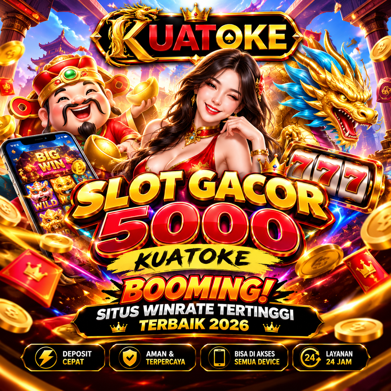 Hubungi Customer Service KUATOKE - Layanan 24/7 via live chat, email, WhatsApp, dan media sosial